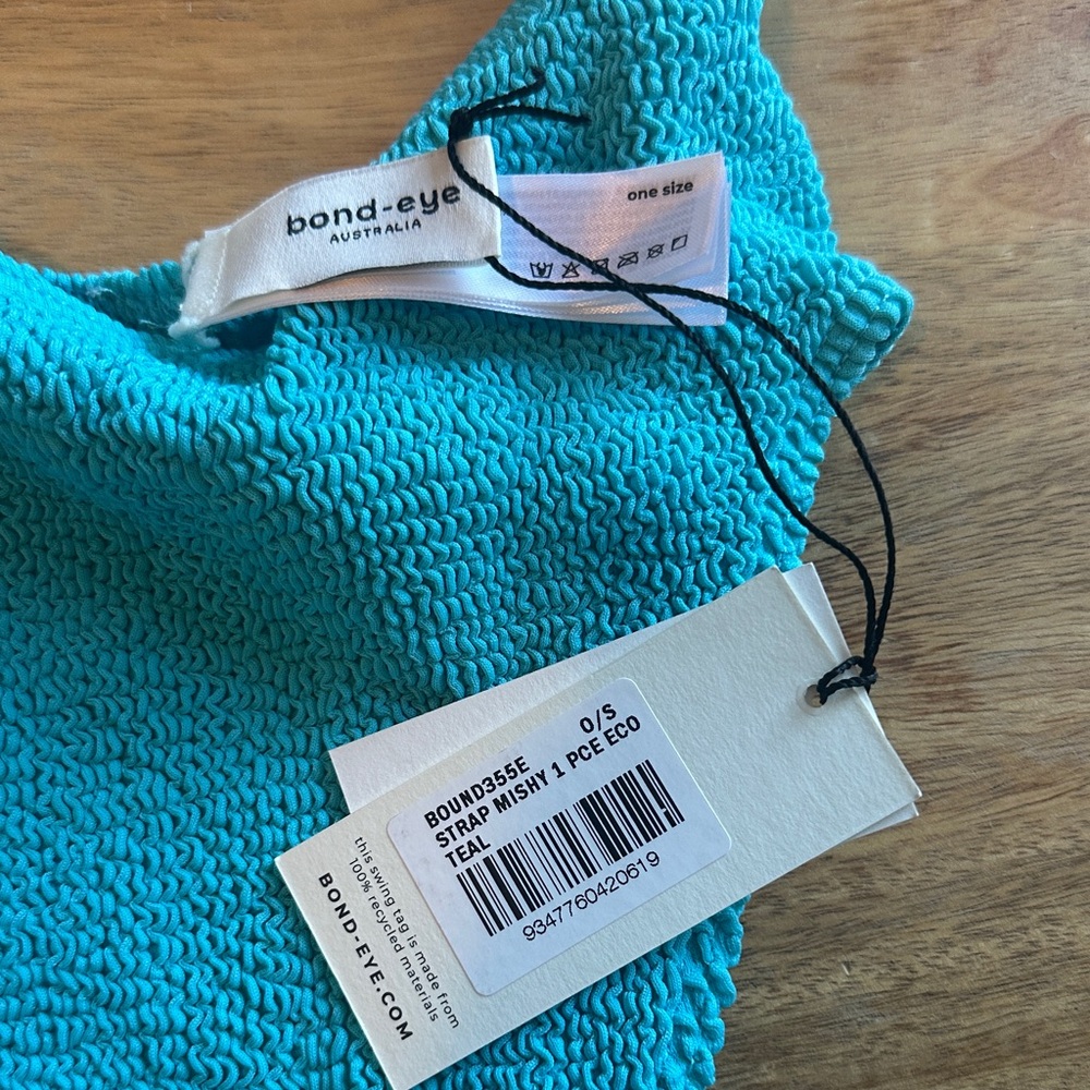 Bond-eye Teal Textured Swimwear - Picture 2 of 2
